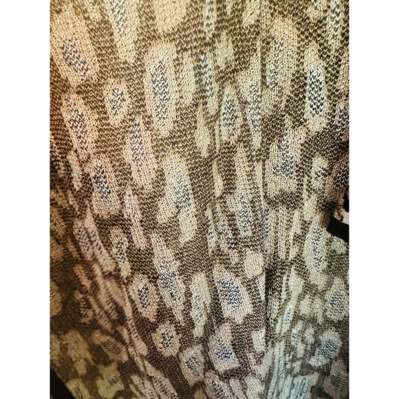 NWT Cupio Leopard Print Open Front Drape Soft Knit Cardigan Sweater Womens M - Picture 8 of 10